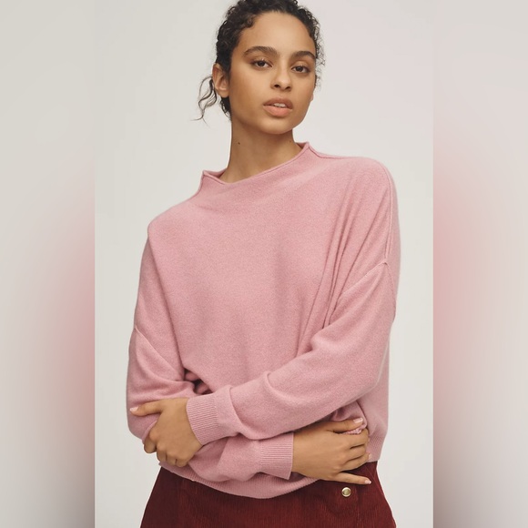 anthropologie pilcro the alani cashmere mock-neck sweatersize m